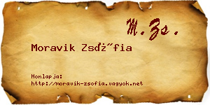 Moravik Zsófia névjegykártya